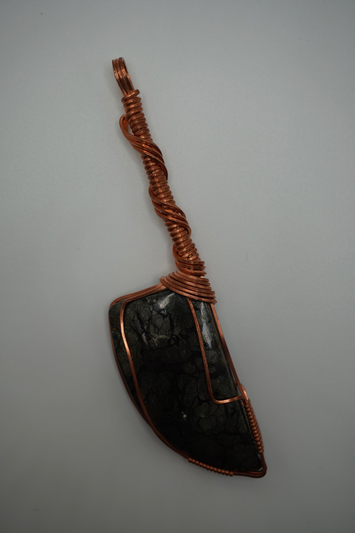 Natural Marcasite Agate Knife pendant (large)