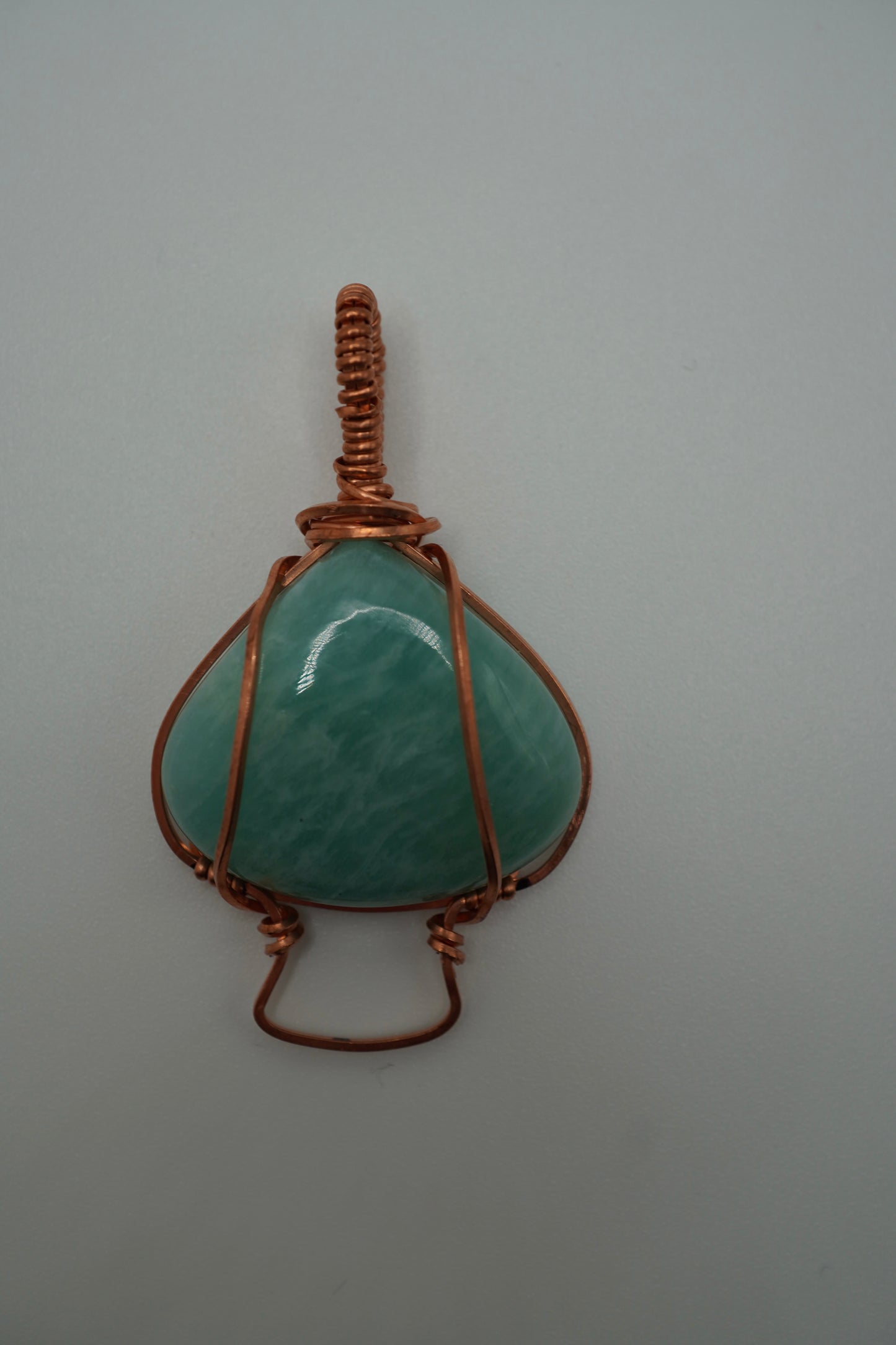 Amazonite mushroom pendant