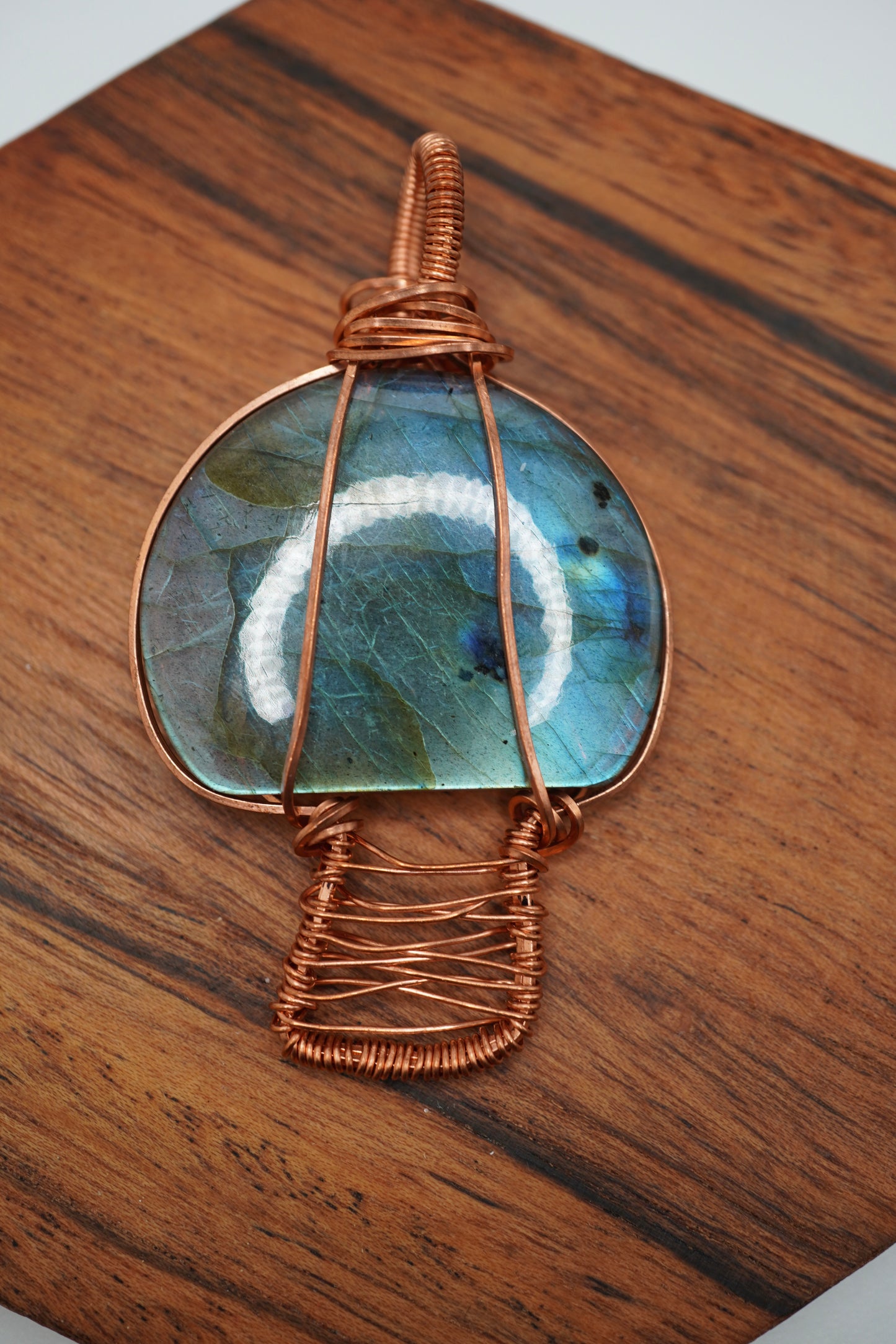 Labradorite mushroom pendant