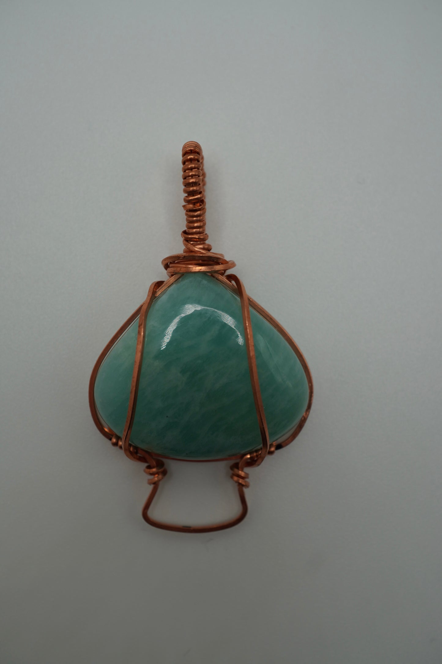 Amazonite mushroom pendant