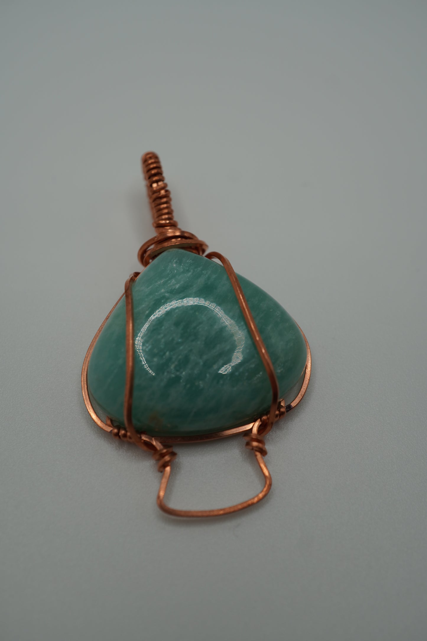 Amazonite mushroom pendant