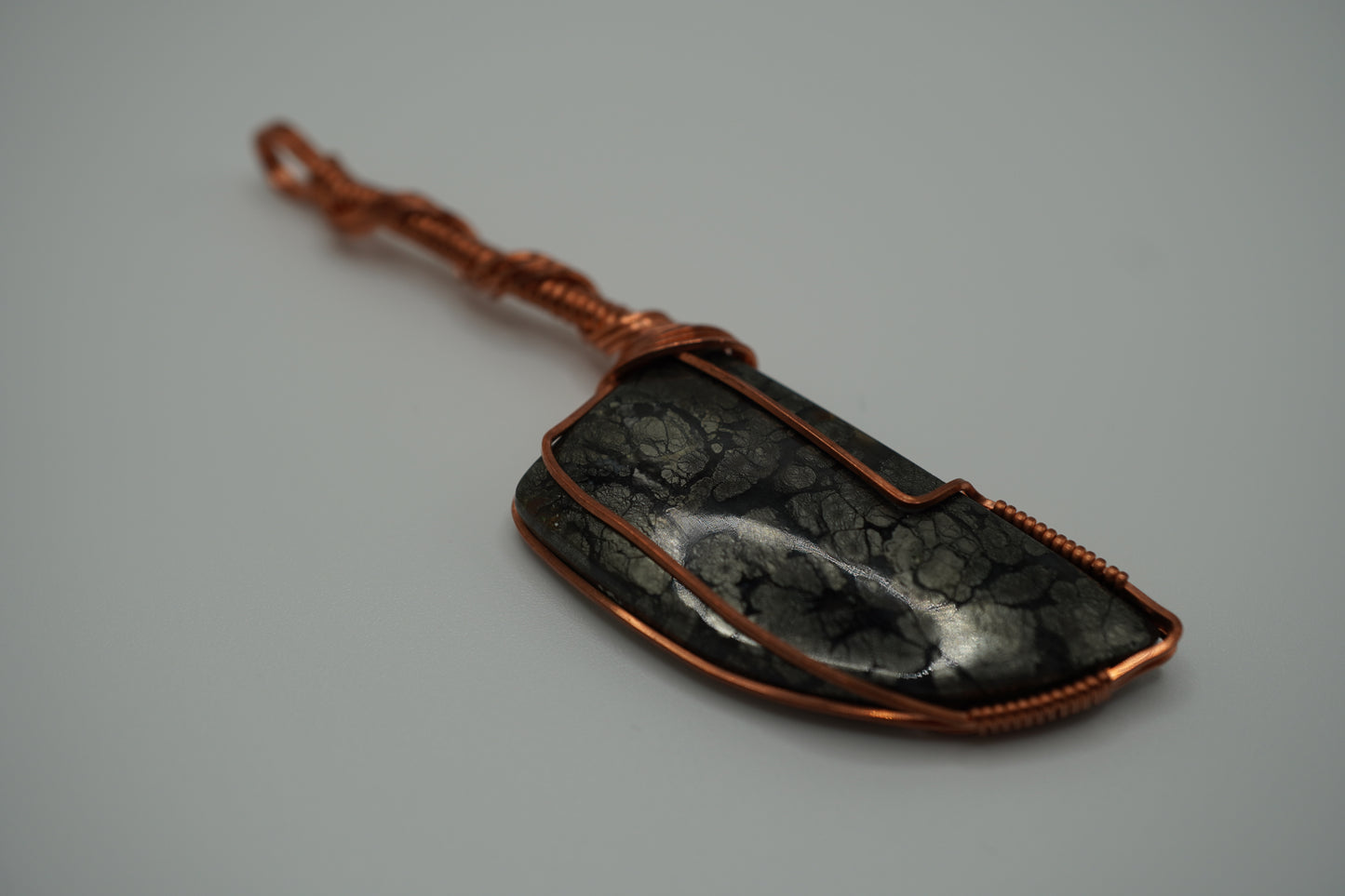 Natural Marcasite Agate Knife pendant (large)