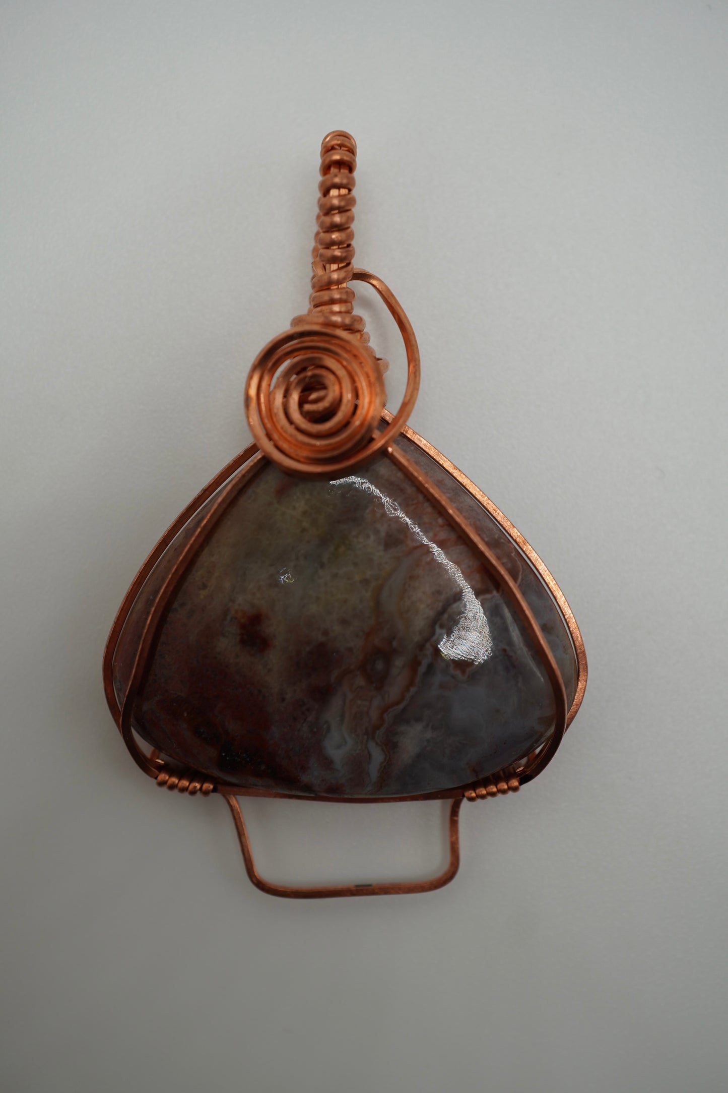Dragon Bloodstone mushroom pendant