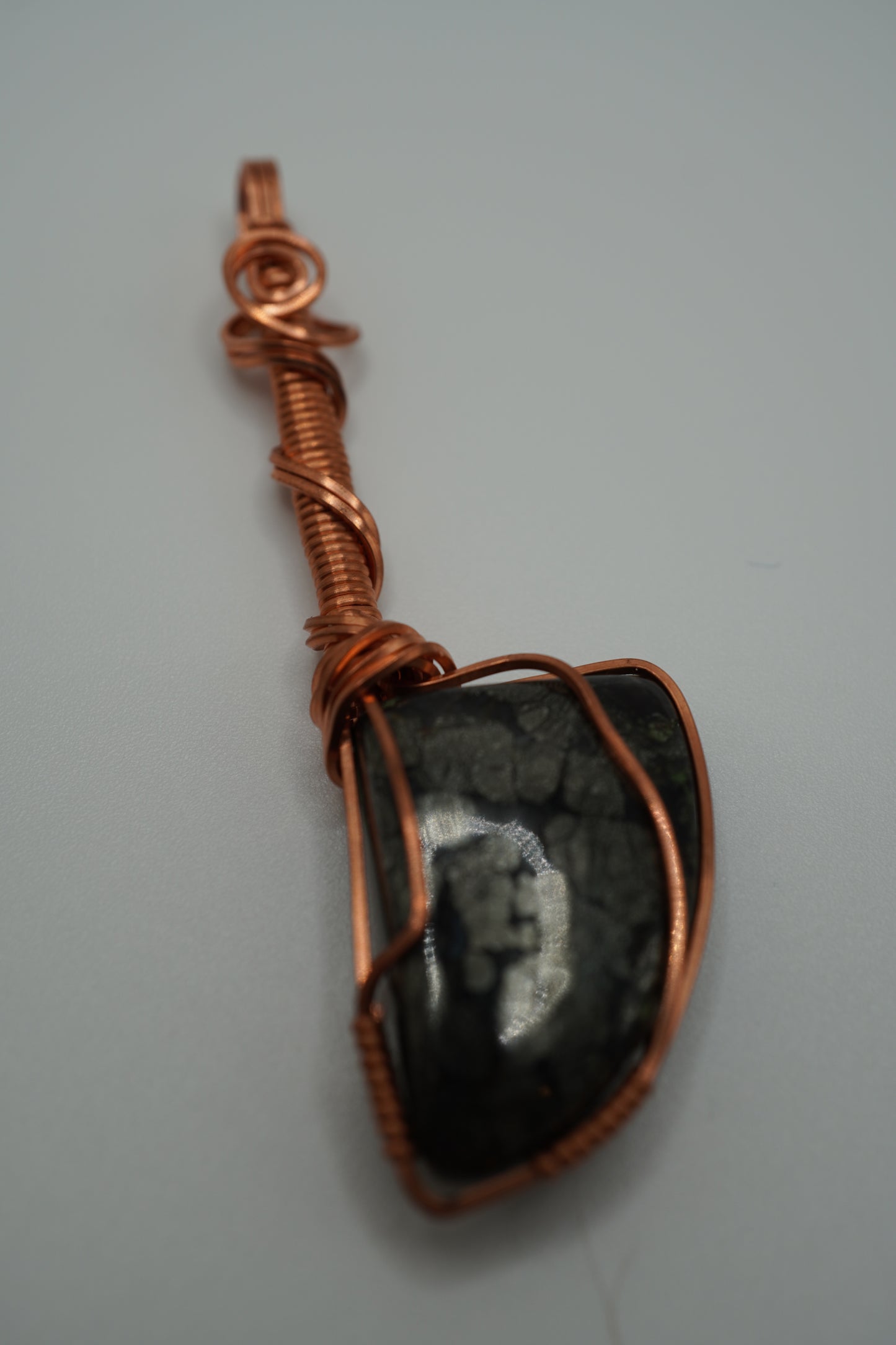 Natural Marcasite Agate Knife pendant (small)