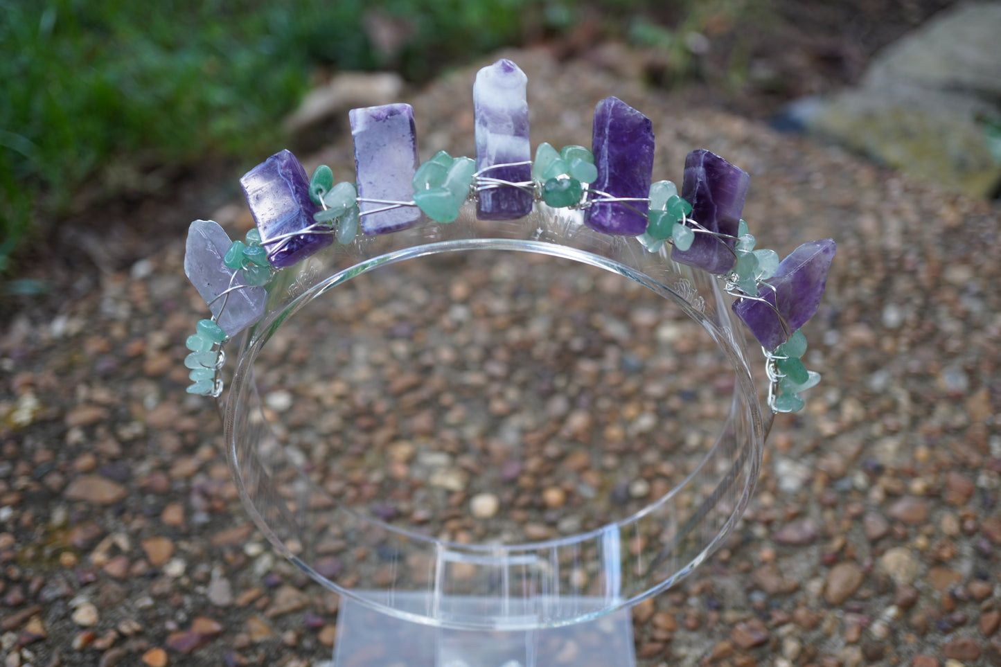 Amethyst and Green Aventurine Crown