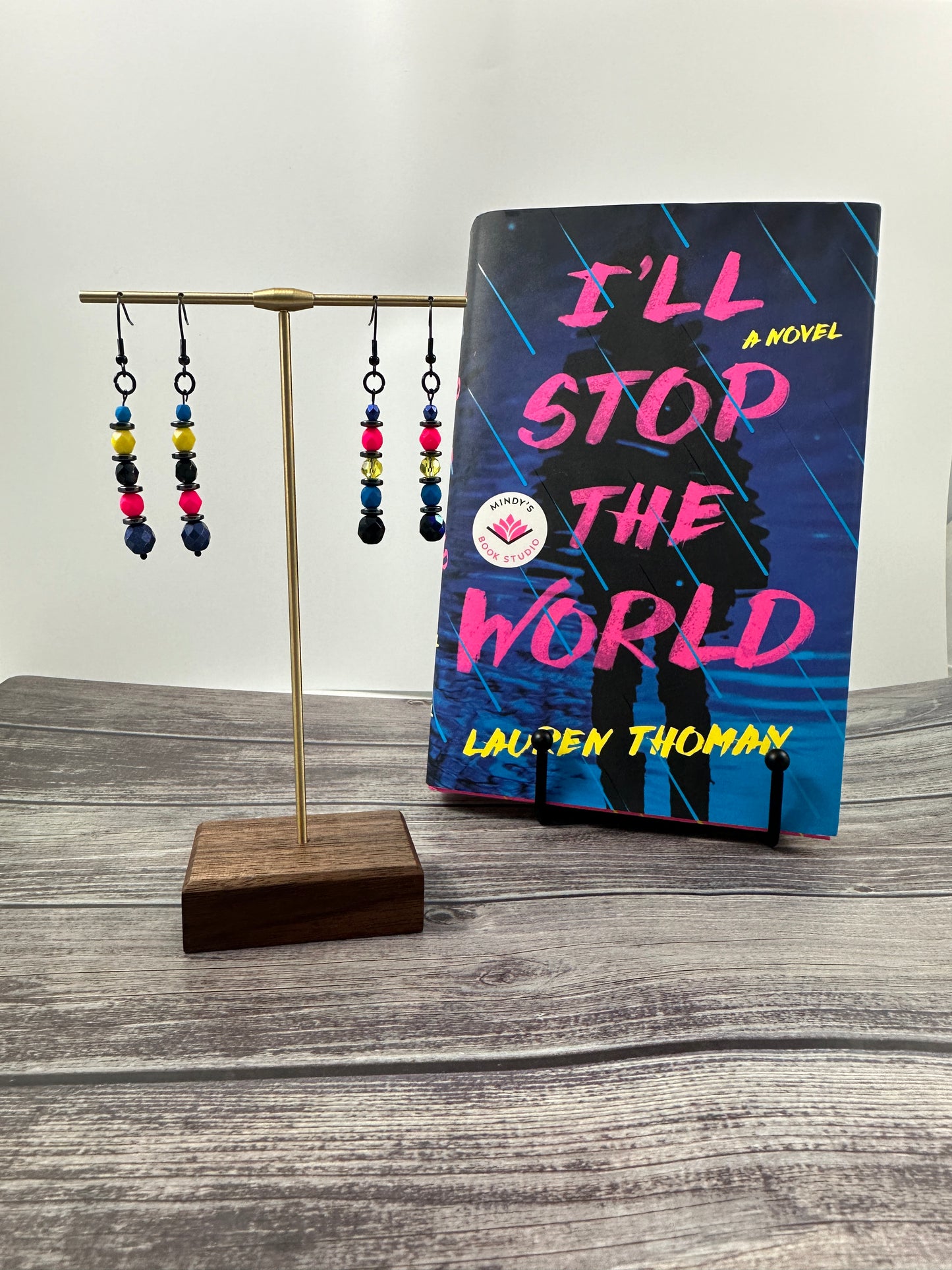 I'll Stop the World: Book Cover Drop Earrings (1)