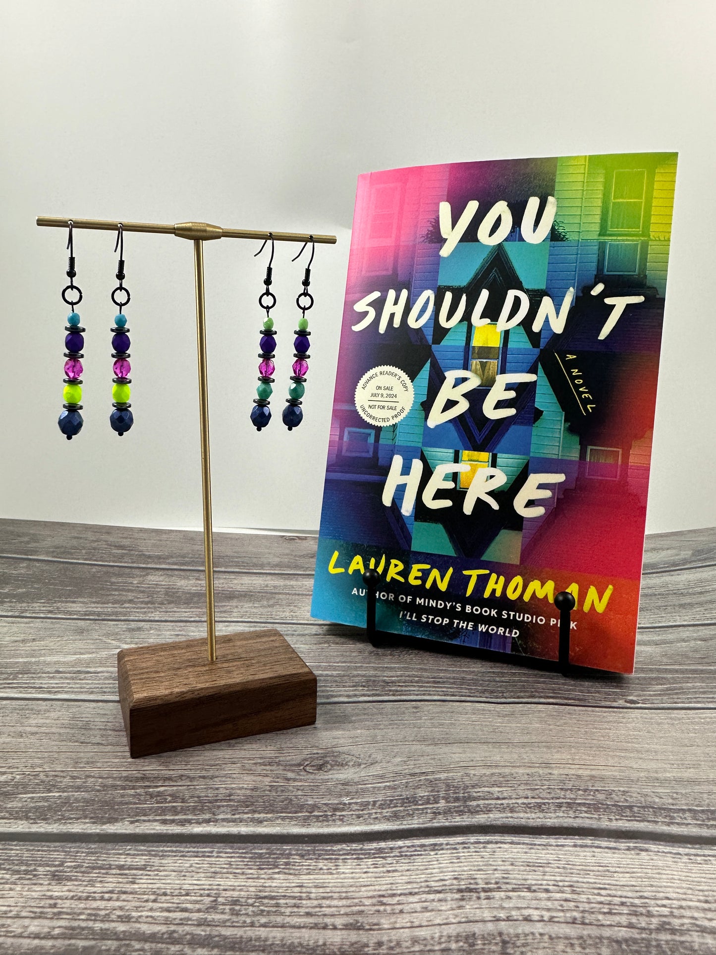 You Shouldn't Be Here: Book Cover Drop Earrings (1)