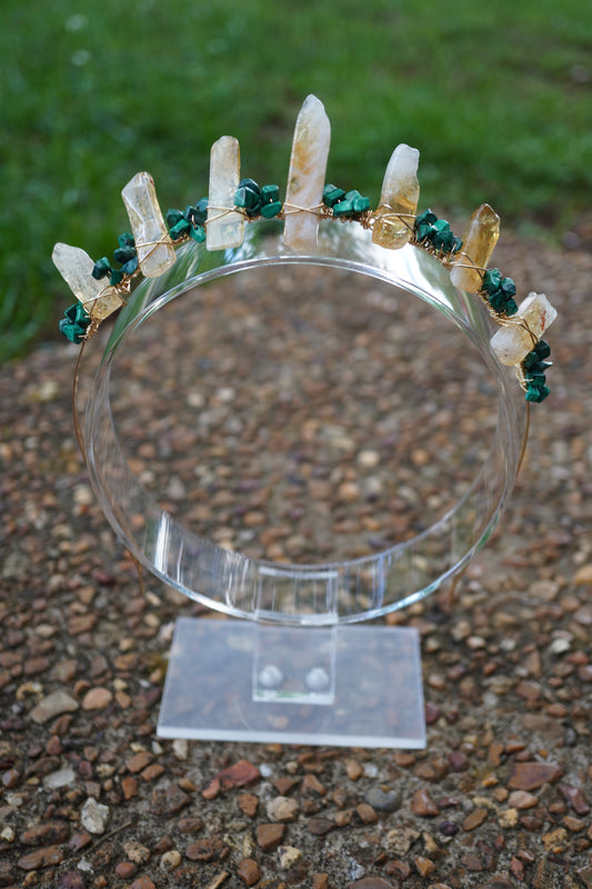 Citrine and Malachite Crown