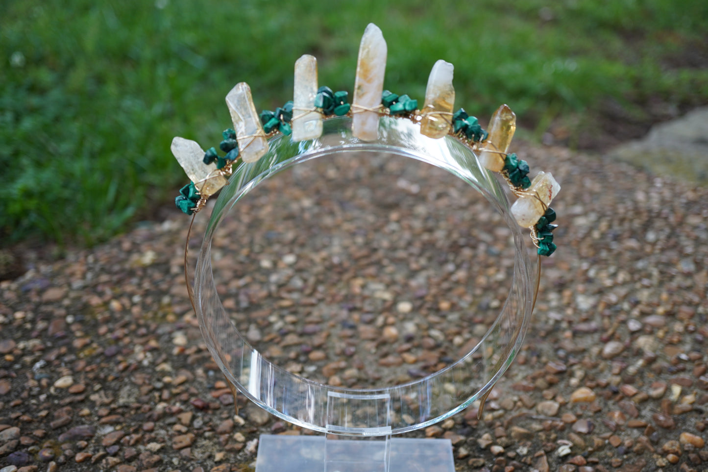 Citrine and Malachite Crown