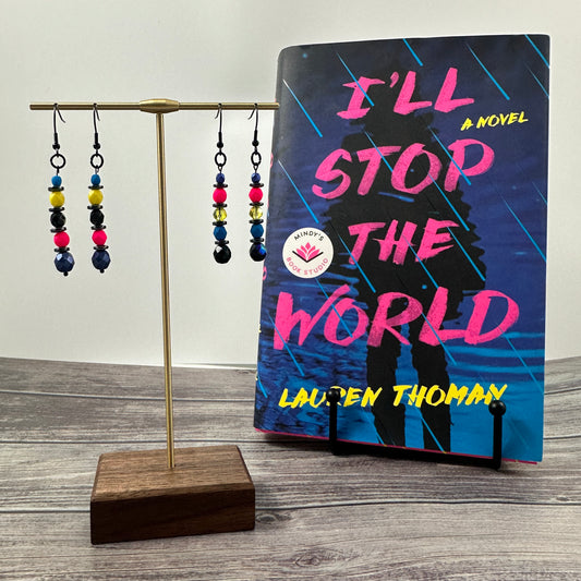 I'll Stop the World: Book Cover Drop Earrings (2)