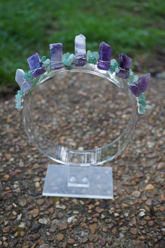 Amethyst and Green Aventurine Crown